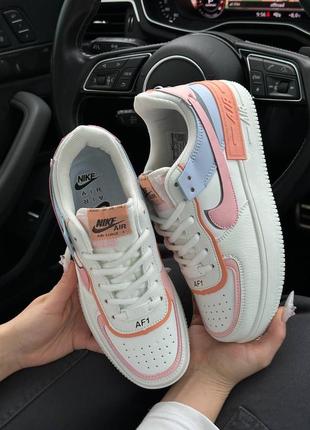 🔥женские кроссовки nike air force 1 shadow white orange sky8 фото