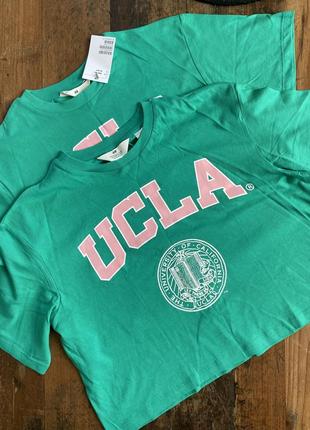 Хлопковая укорочённая футболка ucla