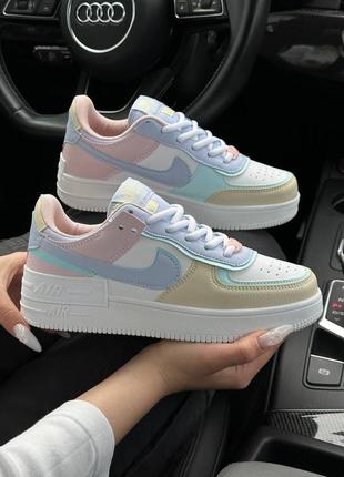 🔥женские кроссовки nike air force 1 shadow white sky yellow