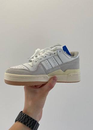 Кросівки adidas forum low white grey beige   ❣️2 фото