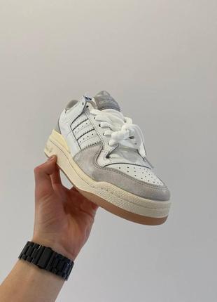 Кросівки adidas forum low white grey beige   ❣️3 фото