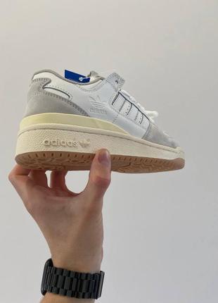 Кросівки adidas forum low white grey beige   ❣️6 фото