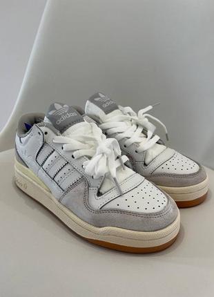 Кросівки adidas forum low white grey beige   ❣️5 фото