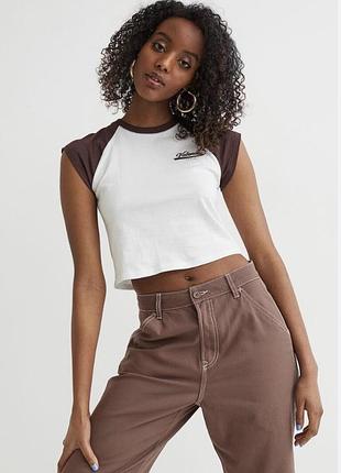 Хлопковый топ футболка на лето