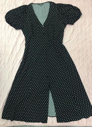 Плаття чорне в горошок2 фото