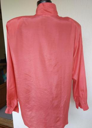 Стильная качественная натуральная винтажная блуза из шелка.4 фото