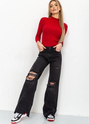 Широкі джинси кюлот рвані стильні1 фото