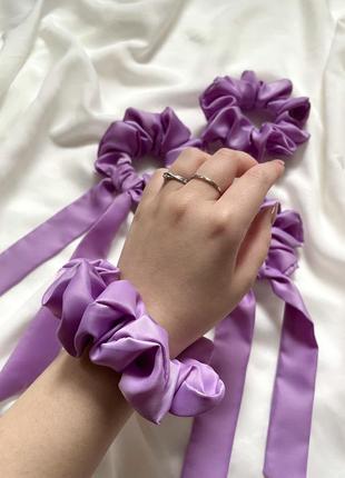Атласные резинки с лентами ручной работы
