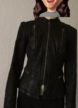 Кожаная косуха rehard italy куртка 100% vera pelle real leather 42 р оригинал2 фото
