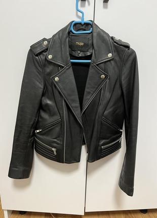 Maje leather jacket косуха