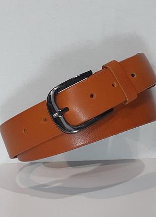 Ремінь 01.071.316 брючний жовтогарячий шкіряний завширшки 35 мм