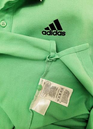 Adidas брендовая кофточка поло тенниска салатовая короткие рукава мужская оригинал футболка8 фото