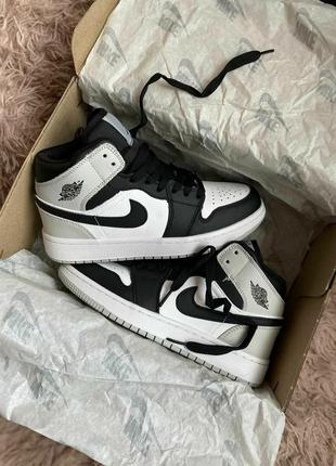 Nike air jordan 1 mid 
•black gray•7 фото