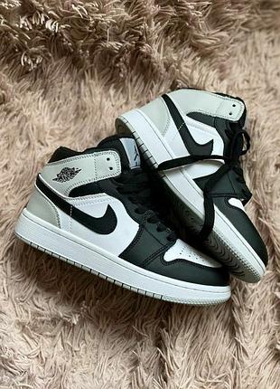 Nike air jordan 1 mid 
•black gray•10 фото