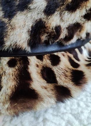 Holenstein леопардовая шляпа натуральный мех7 фото