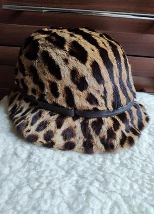 Holenstein леопардовая шляпа натуральный мех4 фото