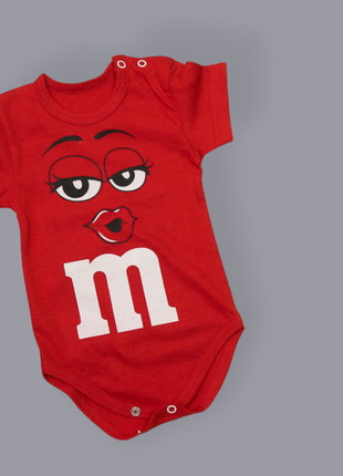 Детский бодик m&amp;ms с коротким рукавом