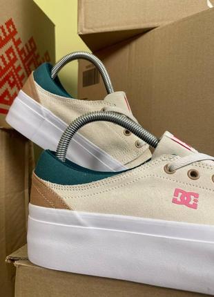 Жіночі шкіряні кеди на платформі dc shoes trase platform2 фото