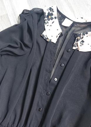 Женская красивая черная блуза р.44/46 блузка блузочка3 фото