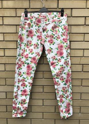 Джинсы в цветочек от calliope