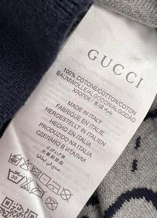 Свитшот оригинал свитер gucci мягкий кофта двухсторонний синий/ серый5 фото