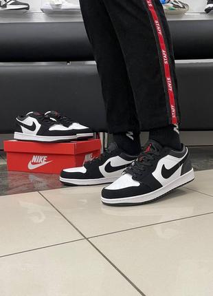 Мужские кожаные кроссовки nike air jordan 1 low #найк