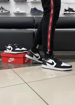 Мужские кожаные кроссовки nike air jordan 1 low #найк5 фото