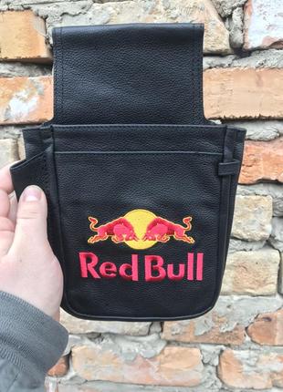 Оригінальна шкіряна поясна сумка red bull2 фото