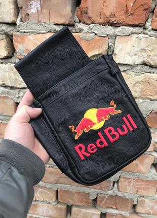 Оригинальная кожаная поясная сумка red bull