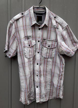 Мужская рубашка на короткий рукав jack &amp; jones.