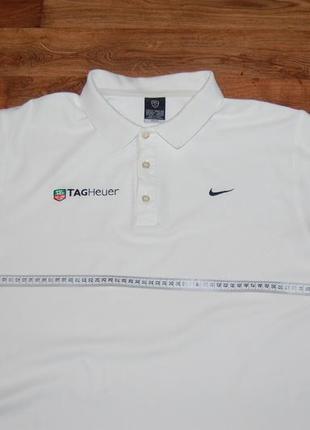 Рубашка футболка поло nike dry fit tag heuer, оригинал,  на 54 р-р. ( по бирке - xl)6 фото