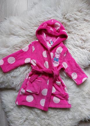 💜💕💖 мягкий флисовый халатик peppa pig