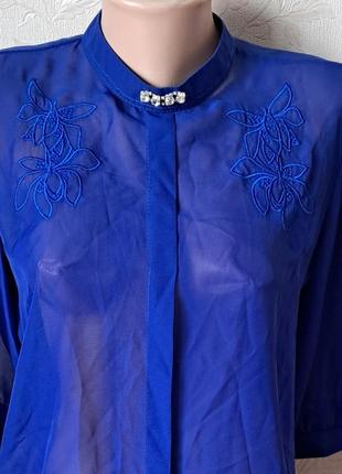 Стильна шифонова блуза, блузка шифонова батал, сорочка шифонова3 фото