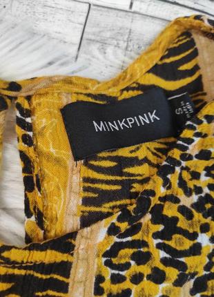 Жіноча сукня minkpink жовта з леопардовим принтом розмір s 447 фото