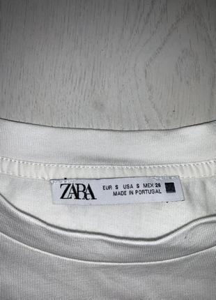 Футболка біла з вооанами zara s-m7 фото