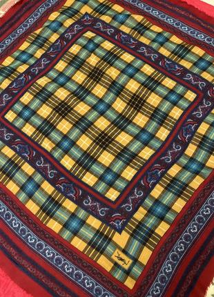 Вінтажна розкішна хустка yves saint laurent вовна 130*130 см