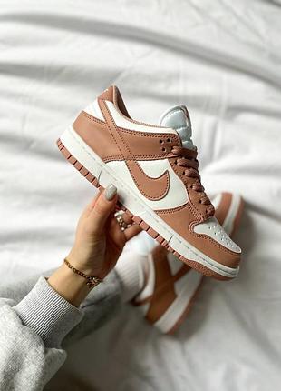 Женские кроссовки nike dunk low "rose braata" / smb
