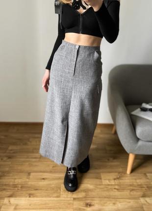 Сіра спідниця максі
