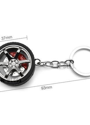 Брелок у вигляді колеса, колесо брелок для ключів , подарунок для автомобіліста7 фото