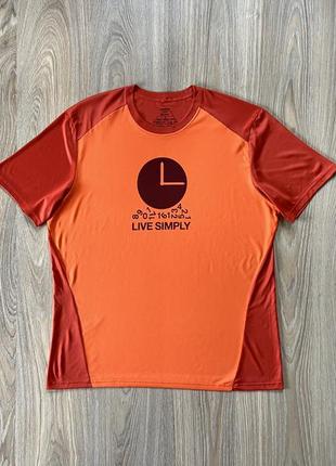 Мужская спортивная футболка с принтом треккинговая patagonia capilene 1