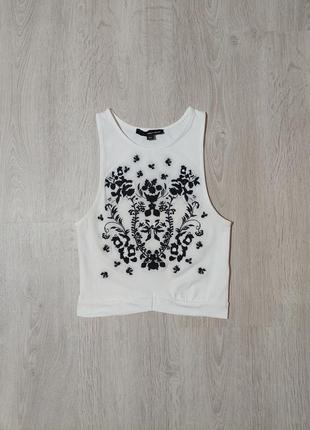 Топ майка біла з вишивкою