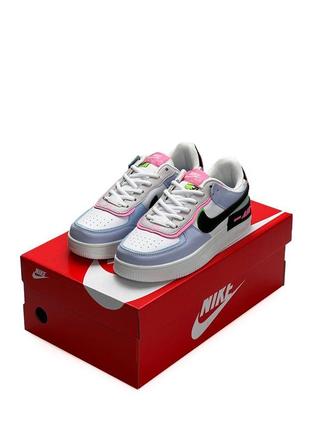Женские кроссовки nike air force 1 shadow violet black rose #найк
