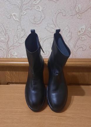 Ботинки, ботинки, сапоги, кожаные 40p. mango3 фото