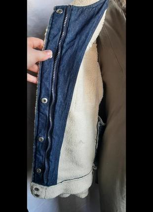 Джинсовая курточка на меху4 фото