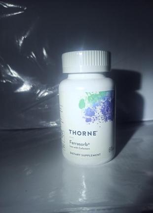 Thorne
ferrasorb, железо с кофакторами, 60 капсул1 фото