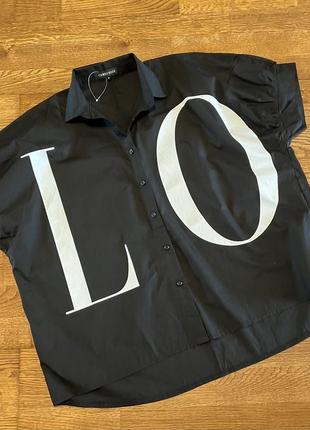 Стильная оверсайз блузка рубашка, р. s-m-l ( пог 70 см)7 фото