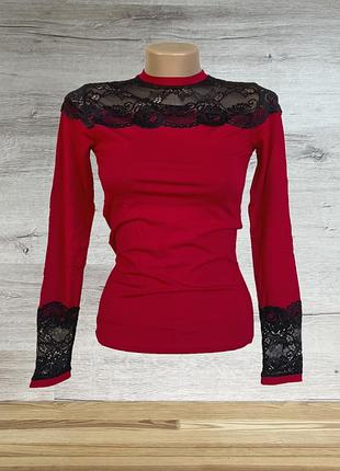 Кофточка лонгслив с кружевом