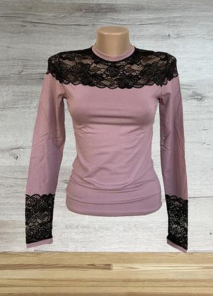 Кофточка лонгслив с кружевом