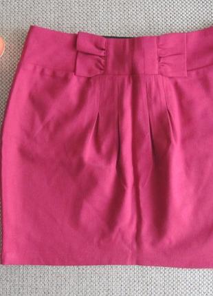 Бордовая мини юбочка оригинального фасона от troll