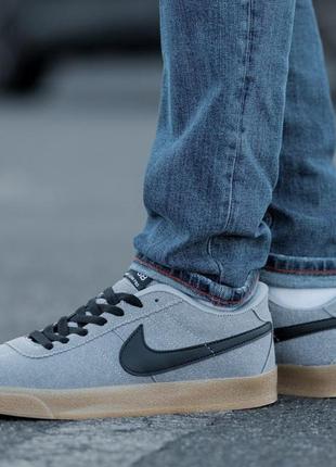 Мужские кеды nike sb zoom blazer low grey